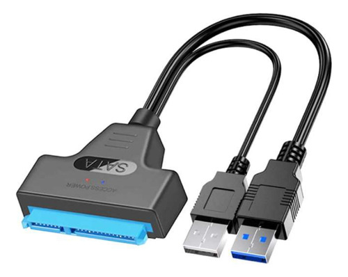 Adaptador Usb 3.0 + Usb A Sata P/ Hdd Y Ssd 2.5 O 3.5 Pulgad