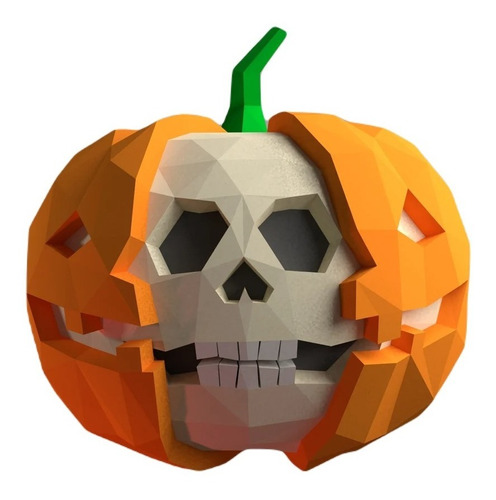 Calabaza Calavera Halloween Papercraft (formato Digital Pdf)