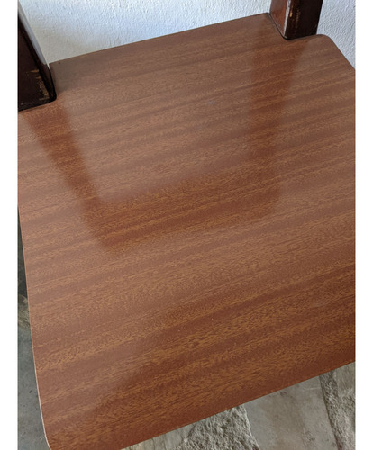 Silla De Madera, Asiento Y Respaldo En Cármica, 40x40cm (Usado)