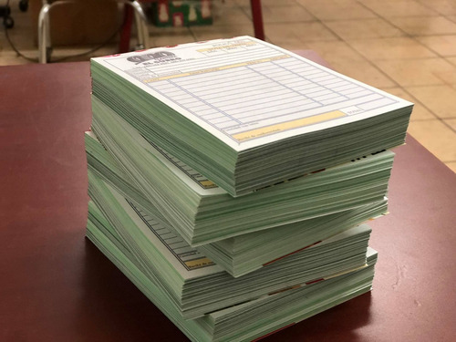 300 Notas De Venta Con Copia Verde, Tamaño Media Carta