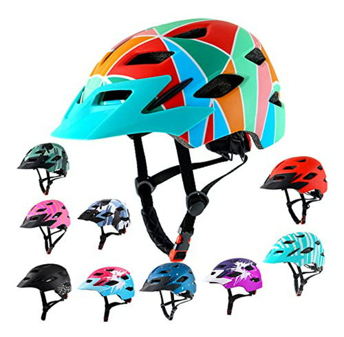 Casco Bicicleta Niño Ajustable Multi-deporte Con Luz Led