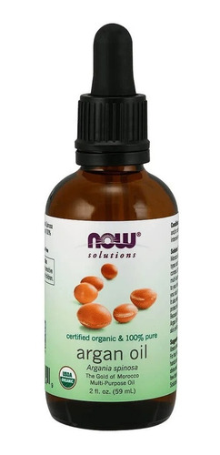 Óleo De Argan Premium 59ml Now Foods Óuro Do Marrocos