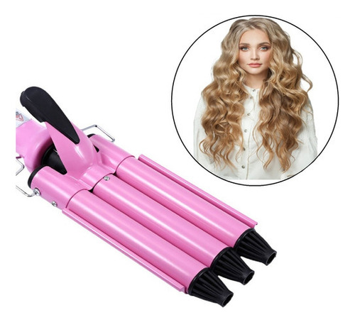 Rizadora Plancha Onduladora De Cabello Electrica De 3 Tubos 