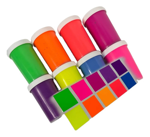 Pintura Neon - Set 8 Und. X 375grs. (c/u)