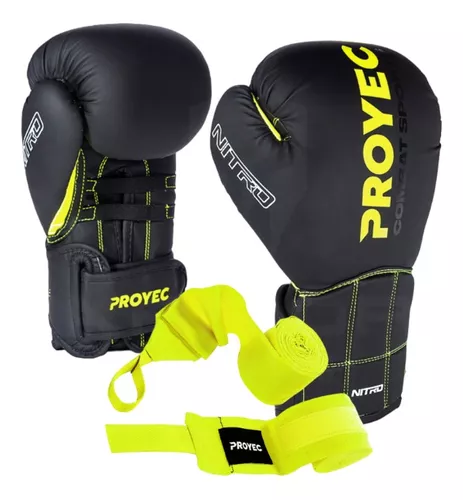 Guante Boxeo Premium Black 16 oz-Proyec - Rokafit