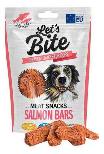 Let´s Bite Dog Meat Snacks Salmon Bar 80gr. Np