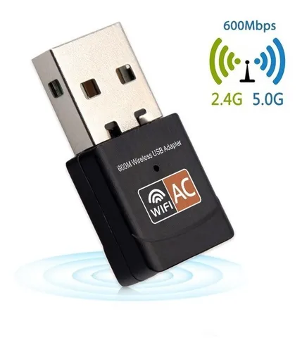 Adaptador Wifi Doble Banda 2.4 / 5 Ghz Usb 600 Mbps