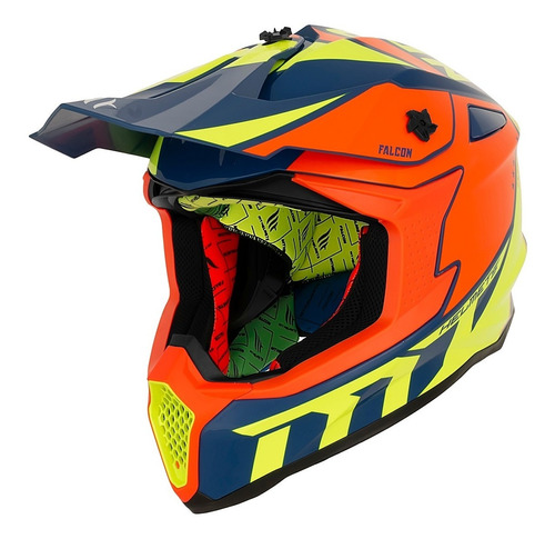 Casco Motocross Mt Helmets Falcon West Interpose Moto Delta