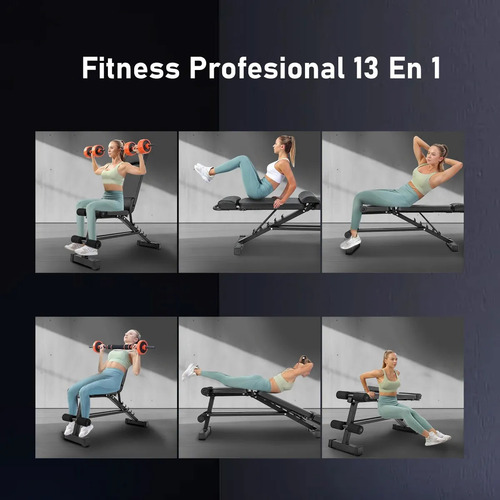 Banco para ejercicio Banco De Pesas Gimnasio multiposiciones Plegable Ajustable Multifunciional