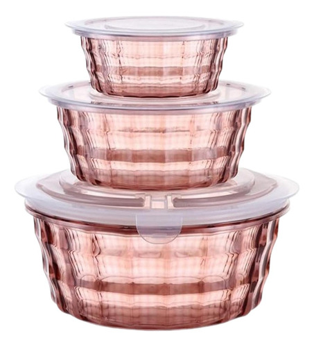 3 Pçs Tigela De Salada Lanches Porca Recipiente