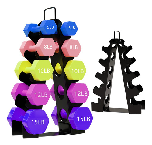 Soporte Para Mancuernas Con Marco De 5 Niveles A Okugafit