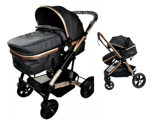 Coche Para Bebe Moisés Con Cubrepies. Toldillo Reversible