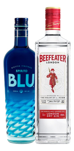 Gin Beefeater London Dry 1l + Gin Spirito Blu 700ml Combo