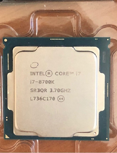 Procesador Intel I7-8700k  6 Núcleos  Cache 12mb