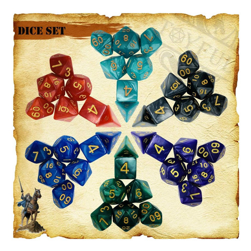 Toyful 6 Sets Dnd Dice Dungeons And Dragons Poyedral Dungeon