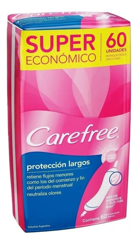 Protectores Diarios Carefree®protección Largo Perfume 60uni