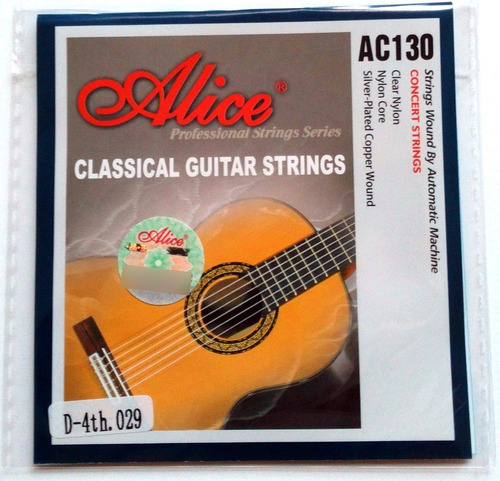 5 Cuerda Guitarra Clasica Individual D 4ª Nailon Tension