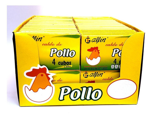 Consomé De Pollo Galfin Exhibidor Estuches 4 Y 8 Cubos