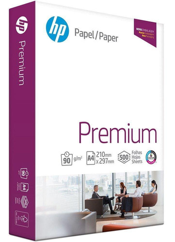 Papel Sulfite Hp Laser Jet A4 90g 210mmx297mm Ipaper Cor Branco