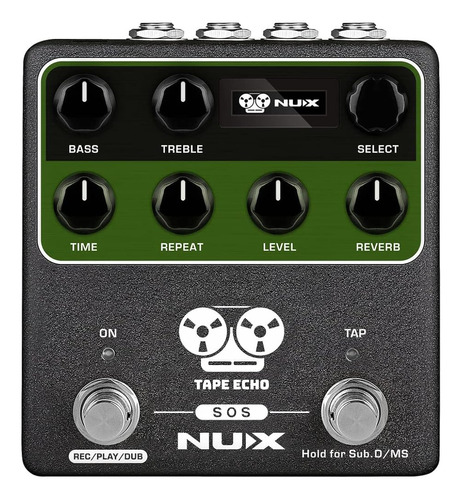 Nux Ndd-7 Tape Echo Delay Effects Pedal,hasta 1600ms Tiempo 