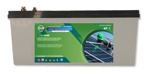 Bateria Solar 200 Ah Gel 12v Agm Ups Ciclo Profundo Panel
