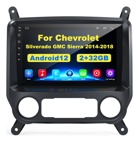 Radio Coche Android 12 Para Chevrolet Silverado Gmc Sierra