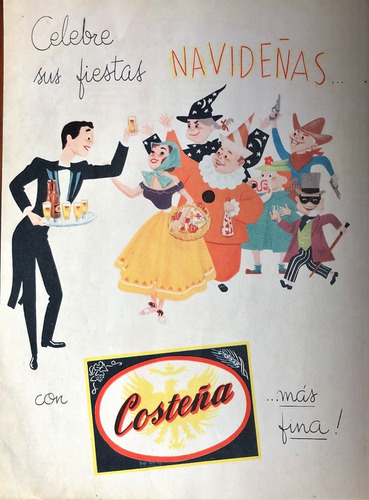 Cerveza Bavaria Costeña Aviso Publicitario De 1956 Color