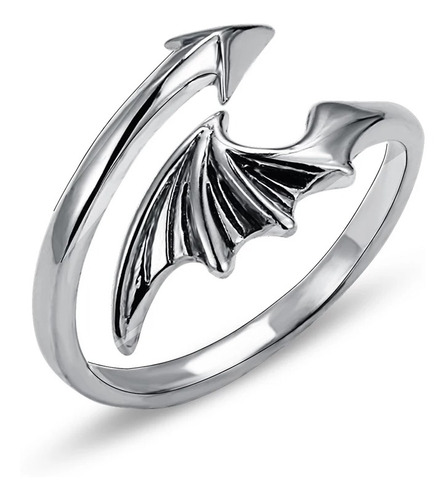 Anillo Ala De Demonio Diablo Dragon Gotico Hombre Mujer