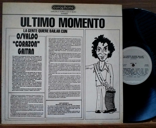 Osvaldo Corazon Gaitan - Ultimo Momento - Lp 1985 Cumbia