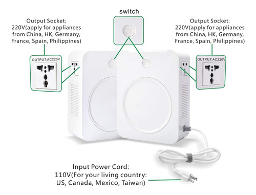 Convertidor De Voltaje De 110 V 220 V 2000 W Convertido...