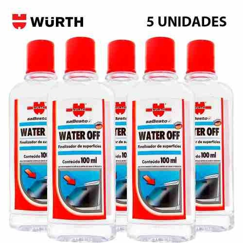 Cristalizador Parabrisa E Vidros Water Off Wurth 5 Unidades