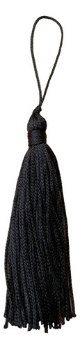 100 Franja Pingente Tassel Seda 8cm- Escolha A Cor Cor Preto