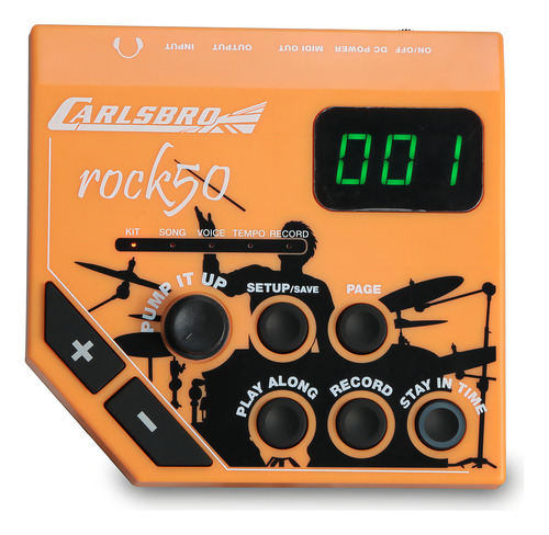 Batería electrónica Carlsbro Rock 50 de 3 cuerpos. Color: negro.