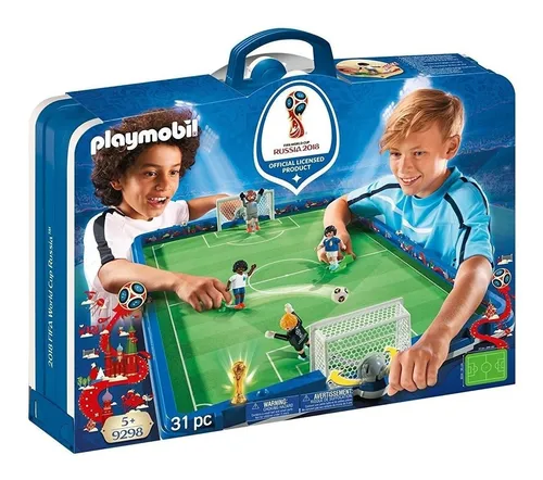 Playmobil 9298 Cancha FĂștbol 2018 Y 2 Jugadores De !!