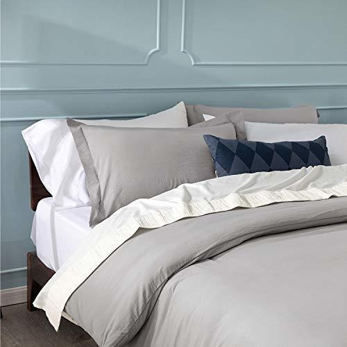 Funda De Edredon Bedsure Tamaño King Size Color Gris Suave