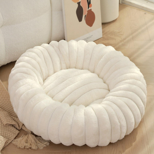 /para Cama Para Perros Con Almohada De Felpa Redonda Para