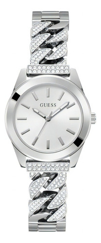 Reloj Para Dama Marca Guess Link Color De La Correa Plateado