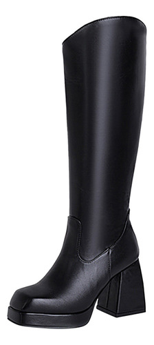 Botas Cálidas De Invierno Para Mujer, Tacón Superalto, Plata