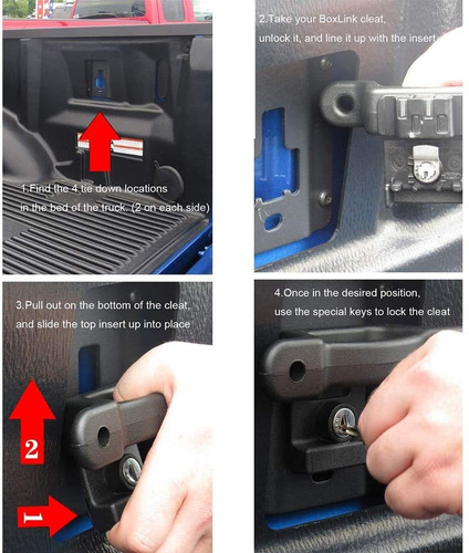 Beijiaofly 4 Paquete 2015-2020 F150 F250 F350 Boxlink Amarre