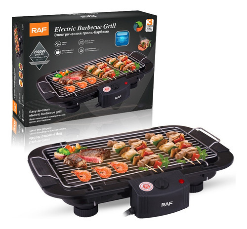 Plancha Parrillera Eléctrico 2en1 Parrillera Carne C Negro