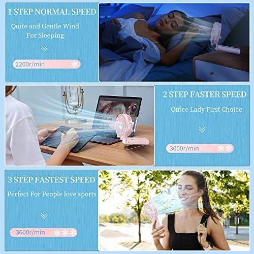 Handfan Ventilador De Mano Recargable De 5200 Mah, De Mano 5