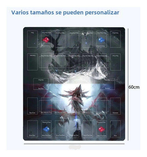 Tcg Doble Playmat Yu-gi-oh Mousepad 60x60 Alta Calidad