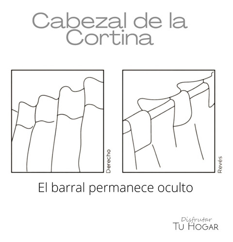 Imagen 2 de 9 de Juego Cortinas Ambiente Barral Oculto Tussor Combinado Dina