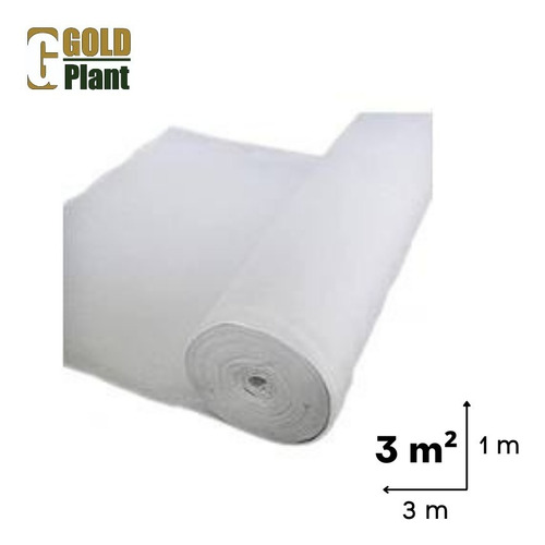 Manta Geotêxtil Bidim Drenagem Tam 3m² 3x1mts Cor Branco