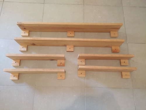 Imagen 5 de 10 de Repisas De Madera Pino Natural