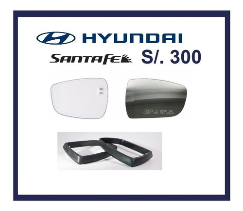 Espejos, Vidrios, Hyundai Santa Fe Originales+seguro+envío