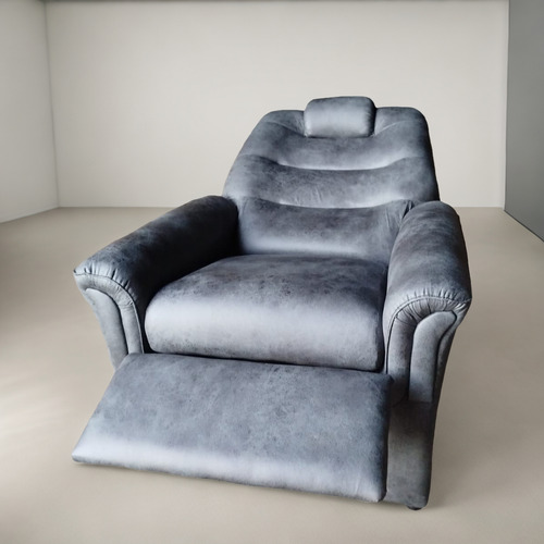 Sillon Poltrona Relax Cuerotex Col. Varios Gris Liso