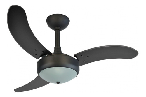 Ventilador De Teto Lux 2003 Cor Branco, Preto, Marrom 3 Pás