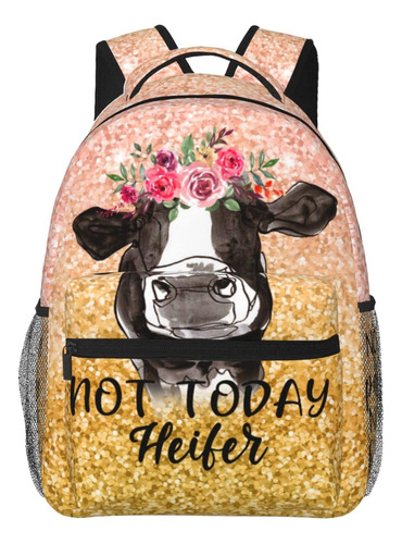 Bling Farmer - Mochila Con Diseño De Vaca Y Girasol, Bolsa D