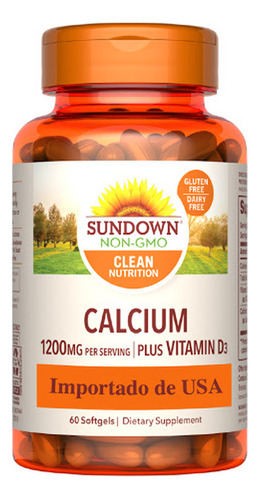 Liquid Filled Calcium Calcio + Vitamina D3 1200 Mg Sundown F